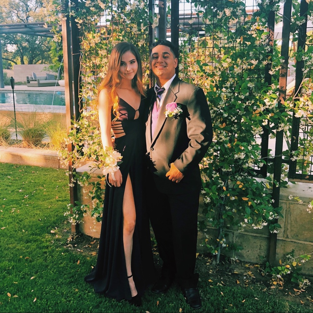 Dark purple prom dress